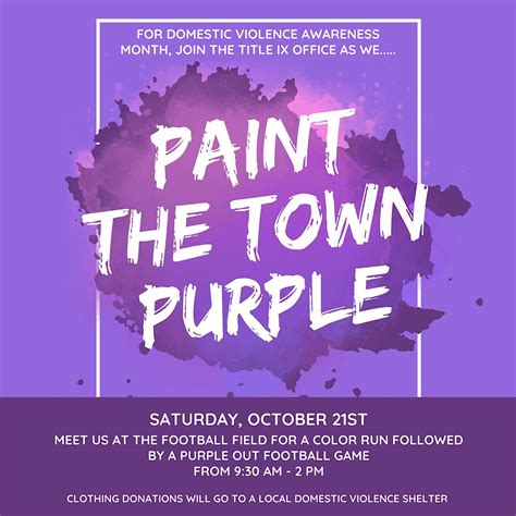 Paint the Town Purple 2025: 5k Color Run, Manigault Park, Sewanee, 4 ...