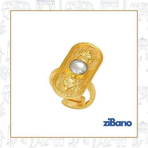 GOLDEN HOUR POLKI RING – Zibano