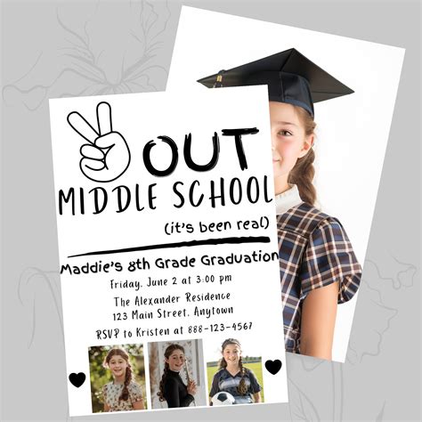 Image result for Middle School Graduation Invitations