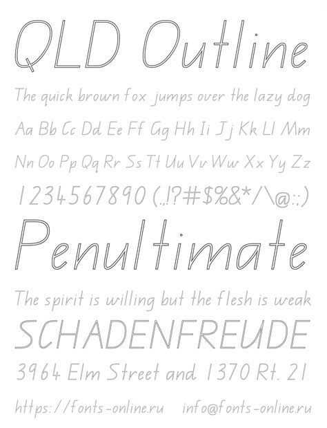 QLD Outline font