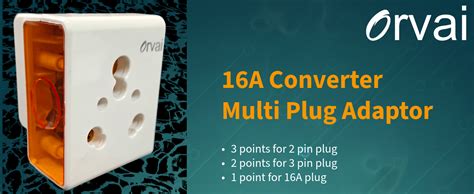Orvai 16A to 6A Converter plug for 6A existing Socket | Heavy Appliance ...