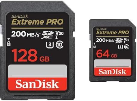 SanDisk Extreme Pro SD UHS I 128GB Card for 4K Video for DSLR and ...