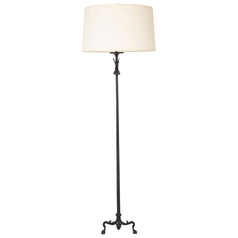 19th Century Wrought Iron Oil Lantern Electrified Floor Lamp at 1stDibs