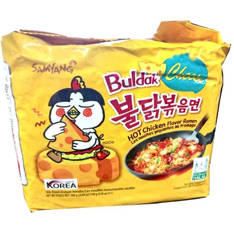 SAMYANG Hot Chicken Ramen Cheese Noodles, 5 X 140 G, 700 Grams : Amazon ...
