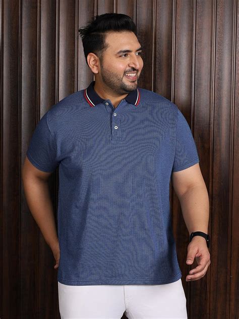 Men Plus Size Seoul Jacquard Polo Tshirt – bigbanana
