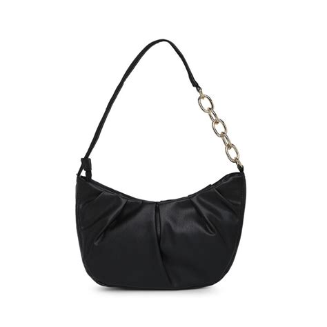 Buy Accessorize London Stella Pleated Chain Shoulder Black Online