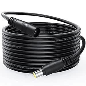 Electop DC 8mm Extension Cable 20Ft, DC 8mm Cord 14AWG DC 8mm Female to ...