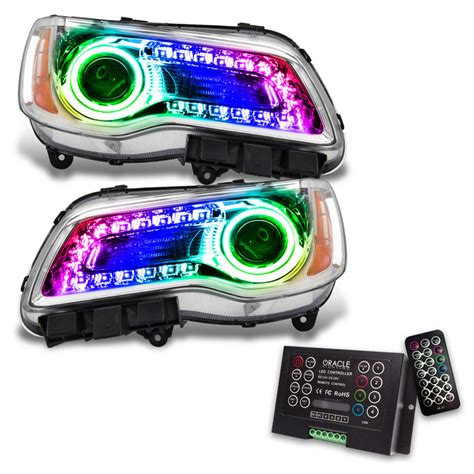 Oracle 7730-330 Pre-Assembled Halo Headlights Chrome Non-HID ColorSHIFT ...