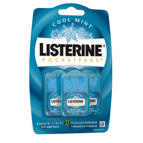 Listerine Coolmint Pocketpaks FreshBreath Strips 72's - HEMLOCK PHARMACY