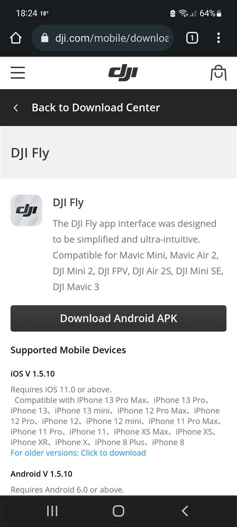 Image result for Install DJI Fly Android