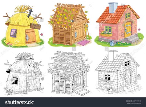 Three Little Pigs Houses Templates