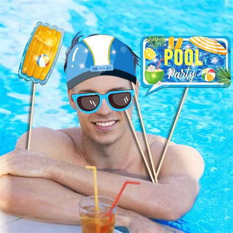 CCHOME CC HOME 25pcs Summer Pool Party Patterns Photo Booth India | Ubuy