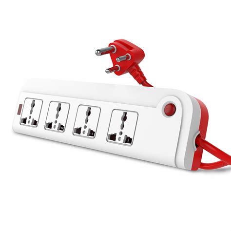 Vimal Wave 4+1 Powerstrip with 4 International Sockets & 1 Master ...