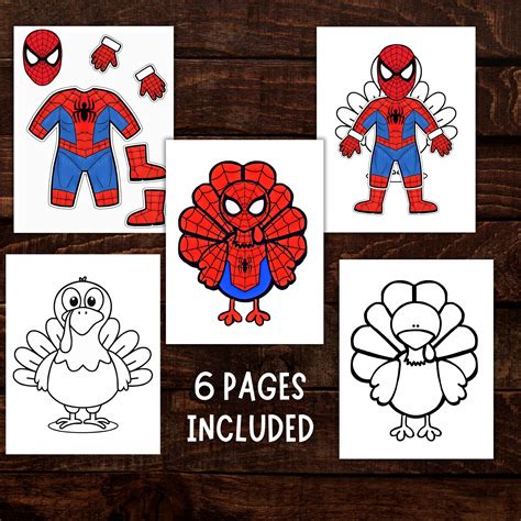 Spiderman Disguise a Turkey Printable, Superhero Thanksgiving Craft ...