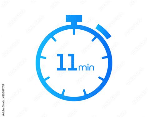 11 Minutes timers Clocks, Timer 11 mins icon, countdown icon. Time ...