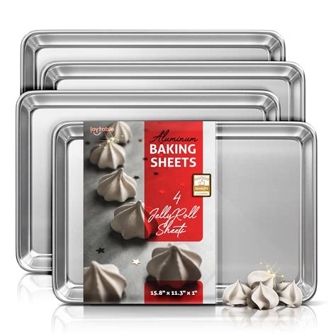 Joytable Aluminum Baking Pans, Baking Sheet Steel Cookie sheet, Jelly ...