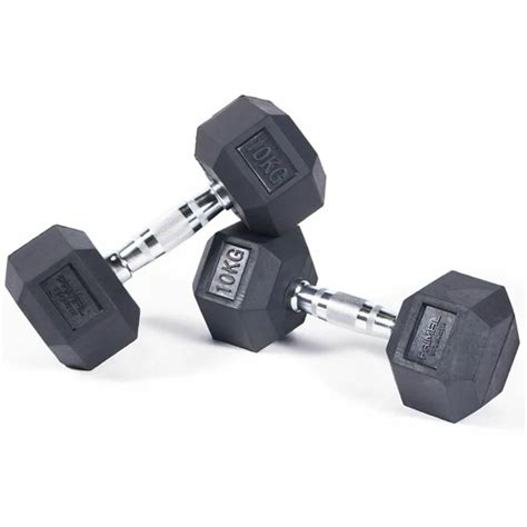 HEX DUMBBELL 2pcs* 10kg FOR GYM & HOME EXERCISE. Fixed Weight Dumbbell ...