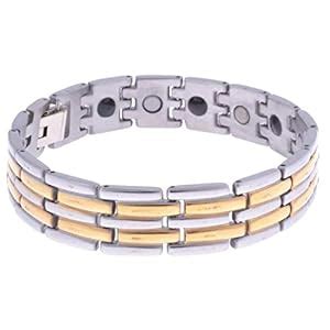 ZIVOM® Tungsten Two Tone Strap Magnetic Therapy Health Energy Bracelet ...