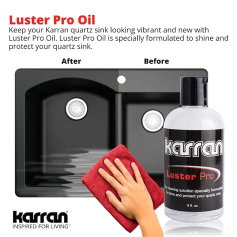 Karran Luster Pro Oil for Quartz Sinks - Protect, Restore, and Maintain ...