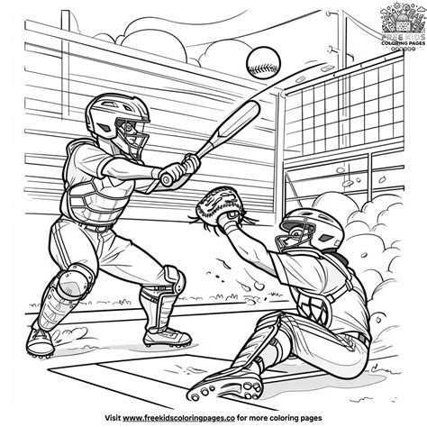 Free Coloring Pages Baseball
