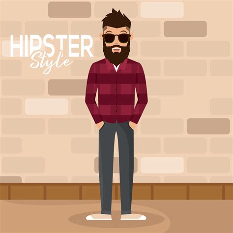 Isolated handsome male hipster character Vector 28271282 Vector Art at ...