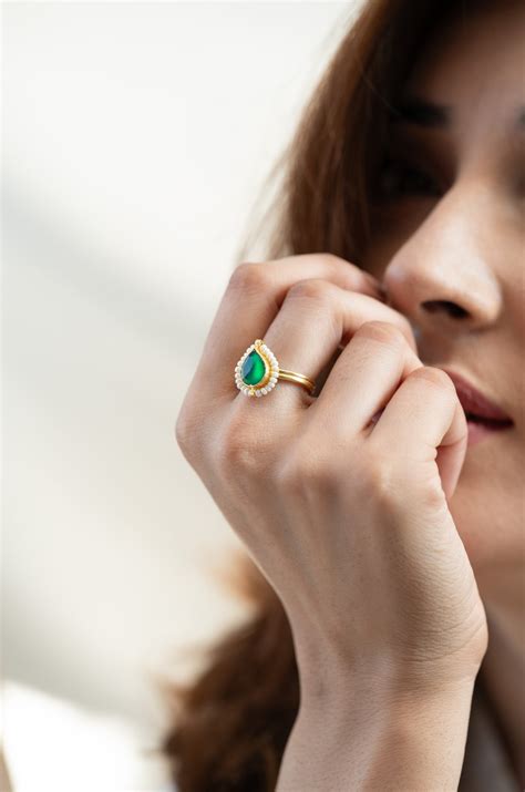 Zow Green Kundan Ring – Do Taara