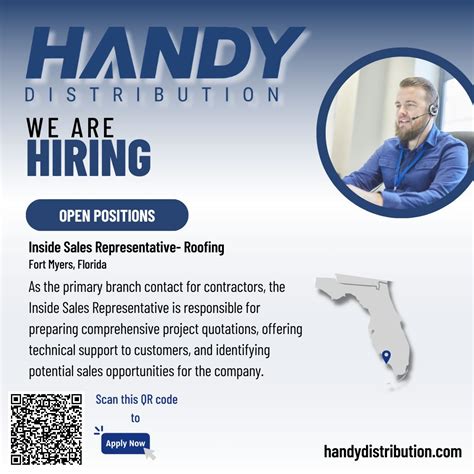 HANDY Distribution on LinkedIn: #roofingjobs #insidesales #fortmyersfl
