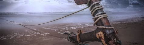 Download wallpaper beach, sea, rope, anchor, sailor anchor, section ...