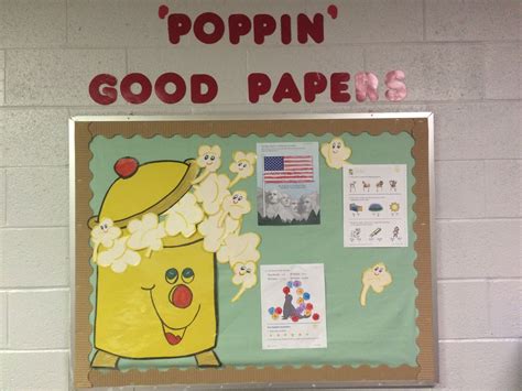"Poppin" Good Papers popcorn bulletin board To display good papers ...