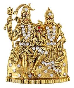 SoilMade Shiv Family Glossy Idol, Golden Colour, Pack of 1 by Pick Use ...