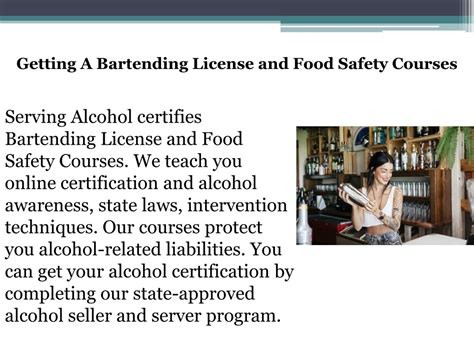 PPT - Getting A Bartending License and Food Safety Courses PowerPoint ...