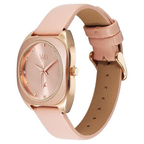 Buy Online Vyb Muse By Fastrack Quartz Analog Pink Dial Leather Strap ...