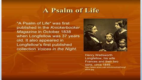 A Psalm Of Life by Henry Wadsworth Longfellow | PPTX