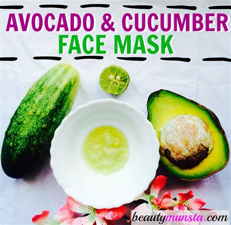 DIY Cooling Avocado Cucumber Face Mask - beautymunsta - free natural ...