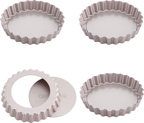 Amazon.com: Tessco 16 Pieces Mini Tart Pans with Removable Bottom ...