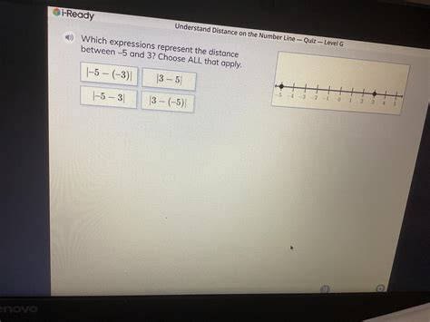 Which expressions represent the distance between -5 and 3? Choose all ...
