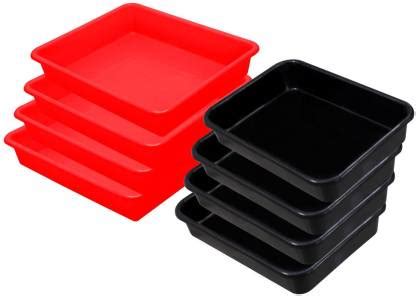 Wonder Plastic Prime Exel Small Tray for Storage&Oraganization, 8 Pc, 2 ...