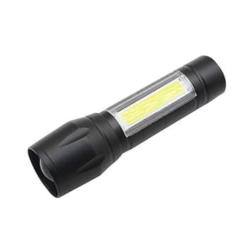 KVB STAR Sun 200 Meter Rechargeable Zoomable 4 Mode Aluminum Flashlight ...