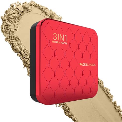 Buy FACES CANADA 3 in 1 All Day Hydra Matte Compact Powder - Ivory 01 ...