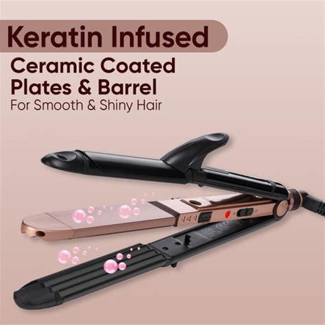 VEGA Keratin 3 in 1 Styler - Curler & Crimper VHSCC-03 Hair ...