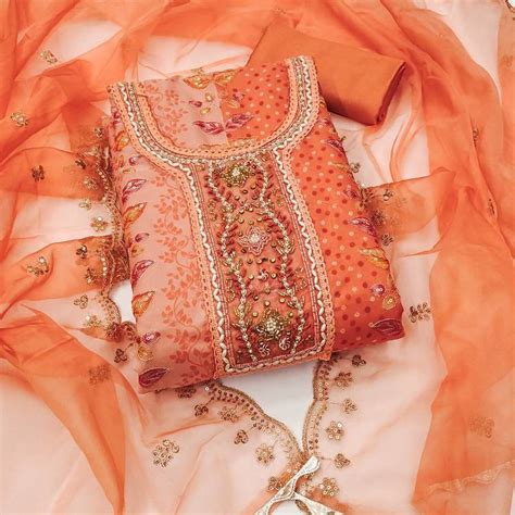 Kriti 11447 Beautiful Viscose Organza Dress Material Collection