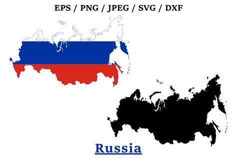 Russia National Flag Map Design Graphic by terrabismail · Creative Fabrica