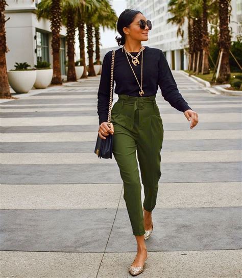 Olive green is the new black 💚 How would you style these pants instead ...