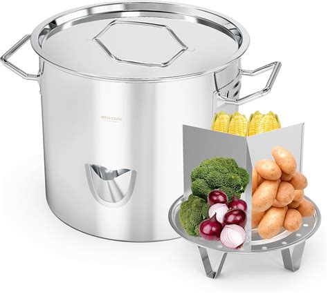 Amazon.com: ROVSUN 24QT Stainless Steel Tamale Steamer Pot, Steam Pots ...