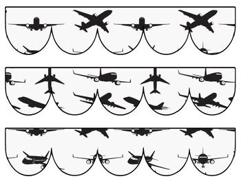 Air Transportation Bulletin Board Decor Kit, Air Transportation Letters ...