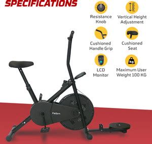 fatbrn FB 2003 Exercise Cycle Stationary Handles with Twister & Pushup ...