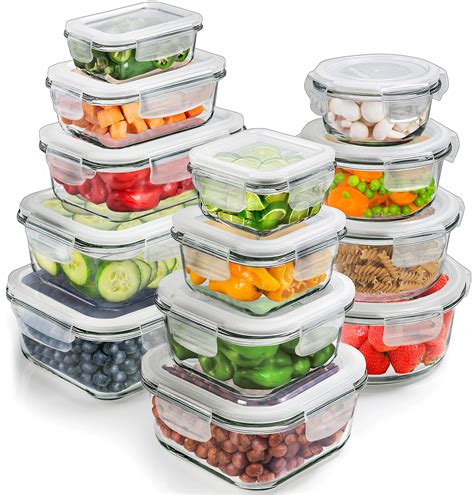 Buy PrepNaturals 13-pack Glass Meal Prep Air Tight Containers with ...