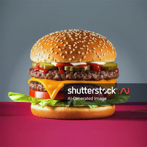 Close-up Image Mcdonalds Quarter Pounder Gherkin AI-generated image ...