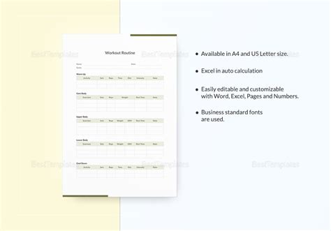 Workout Routine Forms 的图像结果
