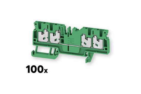 Weidmüller Feed-through Terminal Block S4C 2.5 Green (100 pcs ...
